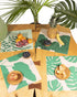 modern-twist 14 x 16 Silicone Placemat, BPA PVC-Free Table Mat, Dishwasher Safe, Conservatory Print in Tiger Aloe