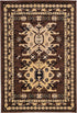 Unique Loom Taftan Collection Area Rug - Border Geometric Tribal Design, 2 ft 2 in x 3 ft, Brown/Tan