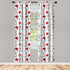 Ambesonne East Curtains, Japanese Geisha Girl with Traditional Kimono Illustration, 2 Panel Set for Living Room, 28" x