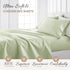 Linen Market Double-Brushed Microfiber Queen Sheet Set - 4 Piece, Oeko-TEX Certified, Puffed Chevron Sage