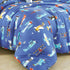 Set Blue Airplanes print Comforter for Boys Girls teen. Twin size Bedding for kids room. Include Twin comforter fitted