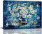 Farmhouse Navy Blue Daisy Flower Decor, Rustic Floral Butterfly Wall Art Canvas Painting Prints for Bathroom Bedroom