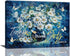 Farmhouse Navy Blue Daisy Flower Decor, Rustic Floral Butterfly Wall Art Canvas Painting Prints for Bathroom Bedroom