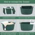 Large Rectangle Blankets Basket, 22"x17"x12" Woven Cotton Rope Storage Basket for Nursery Toy Basket, Dark Green