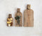 Creative Co-Op Compact Hand-Carved Mango Wood Slicer, Natural Cheese and Cutting Board
