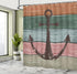 Ambesonne Anchor Shower Curtain, Ocean Theme Rustic Marine Design, Cloth Fabric with 12 Hooks, 69" x 75"
