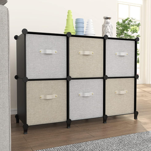 HOMIDEC 6-Cube Storage Organizer, Closet Organizer Storage Cabinet Shelf for Kids, Bedroom, Bathroom