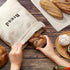 Woanger Linen Bread Bags - Reusable Drawstring 12 x 15 Inch Unbleached Pouch for Bakery and Food Storage
