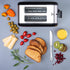 Moss & Stone 2 Slice Toaster with 1.5in Extra-Wide Slot, 5 Shade Settings, Removable Crumb Tray, Black