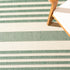 SAFAVIEH Courtyard Collection 2' x 3'7" Beige/Dark Green CY6062 Nautical Coastal Stripe Waterproof Easy Cleansing Mat