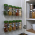 Spice Clip Strips for Cabinet Doors - Organizer for 15 Spice Jars with 3M Adhesive Gripper Clips