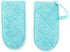 DII Basic Terry Collection Quilted 100% Cotton Pan Handle, Aqua, 3 Piece