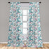 Lunarable Panda Window Curtains, 2-Panel Set with Portraits of Chinese Bears on Sketch Flowers, 28" x 63", Blue Grey