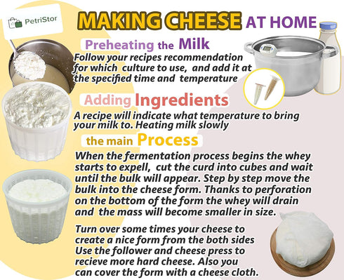 5 3 Pcs Soft Cheese Mold for Cheese Making QT - Cheese Making Mold - Cream Cheese Form Mold - Homemade Cheese Making