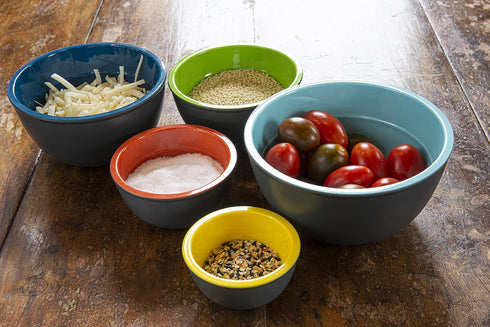 Prepara Two-Tone Melamine Pinch Bowl Set - Set of 5, Multi