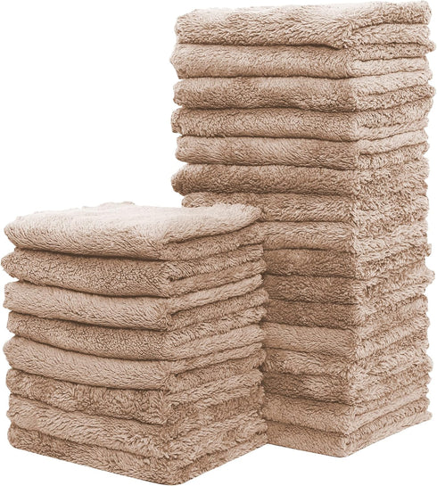 Sunny zzzZZ 24 Pack Kitchen Dishcloths - Does Not Shed Fluff -