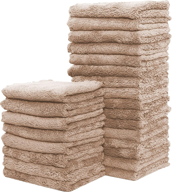 Sunny zzzZZ 24 Pack Kitchen Dishcloths - Does Not Shed Fluff -