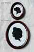 Classic Oval Picture Frame 5x7, Hand Made Solid Wood Frame with Stained Walnut Finish from Italy