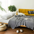 EMME 100% 60"x80" Muslin Grey Twin Blanket Cotton Bed Blankets for Adults and Baby Lightweight Soft Breathable All