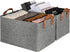 GRANNY SAYS Storage Basket, Large Organizer Bins for Shelves, Closet Storage, 2-Pack with Metal Frame