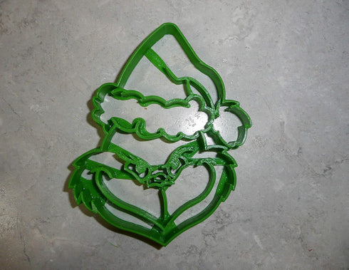 Grinch Head Dr Seuss Book Cartoon Character Christmas Movie Cookie Cutter Baking Tool Made in USA PR682