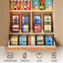 Sonyabecca 4-Pack Stackable Canned Food Organizer with Handles for Kitchen, Soda Can Organizer for Pantry Shelves, Wire