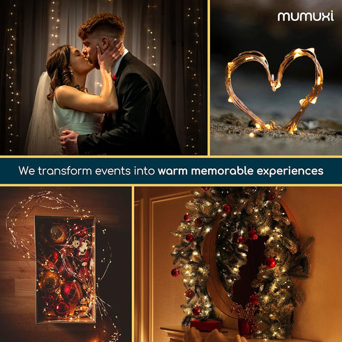 MUMUXI 24 Pack 7.2ft Fairy Lights Battery Operated String Lights, 20 Mini LEDs for Wedding Party Decorations