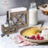 Autumn Alley Wooden Napkin Holder - Classic Barn Door Design with Galvanized Metal - Rustic Farmhouse Kitchen Décor