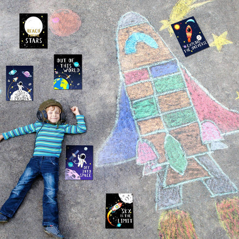 9 8 10 Inch Blulu Pieces Outer Space Decor for Kids Room Boy Bedroom Space Posters x Cute Inspirational Art Decoration