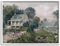 Stupell Industries Classic Countryside House Painting, Roaming Farm Animals Framed Wall Art by Daphne Polselli