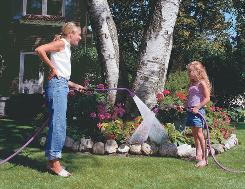 Dramm 30 8 Sunrise Soft Rain Watering Spray Wand Long, Berry Gentle Full-Flow Spray with Shut-Off Valve & Foam Grip