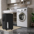 Simple Houseware Laundry Basket Hamper with Wheels, 13"L x 16"W x 24"H (82 Liters), Black by Simple Houseware