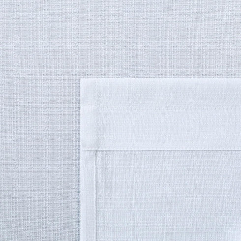 White Kitchen Curtains 36 Inch Length - Sets of 2 Panels Rod Pocket Cafe Curtains for Bathroom, Semi Sheer Short