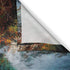 Ambesonne Landscape Kitchen Curtains, 2 Panel Set, Colorful View of 5 Flower Lake, 55" x 39", Blue and Green