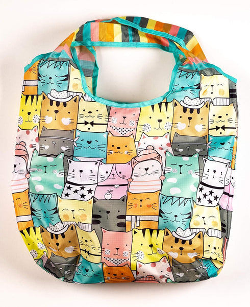 O-WITZ Reusable Grocery Bags | Vibrant Tote Bag for Groceries, Gym, Office, Beach Gear, Washable Design