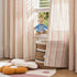 jinchan Grommet 2 63 inch Colorful Linen Curtains for Nursery Living Room Multi Red on Beige Striped Curtains