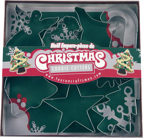 Fox Run 7-Piece Metallic Christmas Cookie Cutter Set