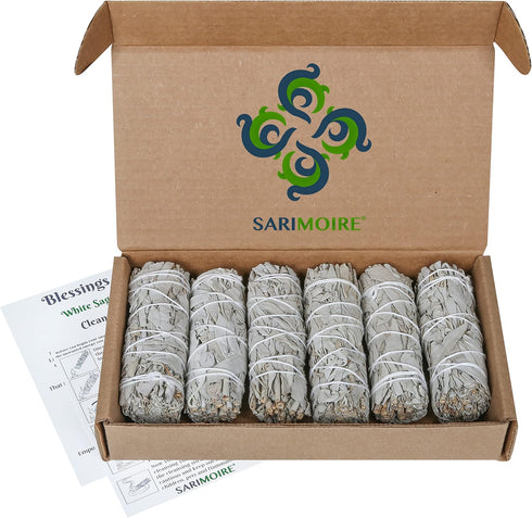 White Sage Smudge Sticks - 6 Pack of 4" Sage Bundles, Perfect for Smudging Kit Replenishment