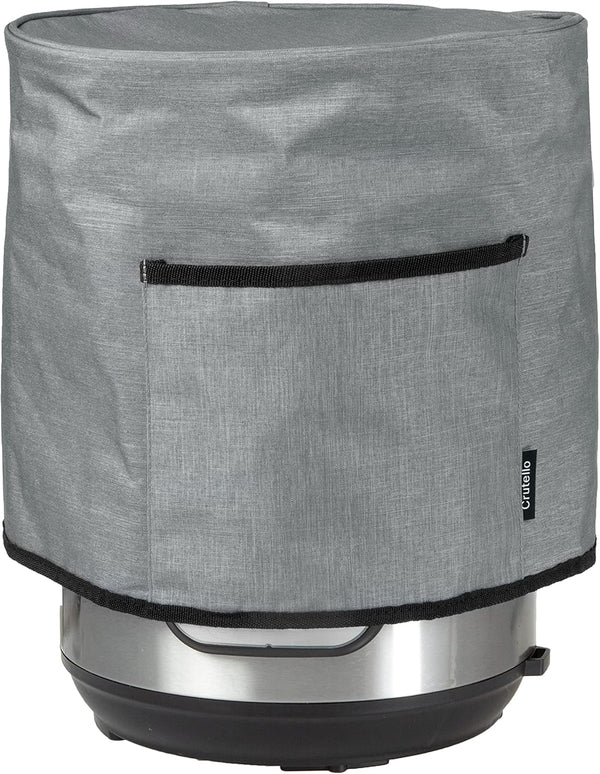 Crutello Dust Cover with Storage Pocket, Compatible with Instant Pot 8 Quart, Measures 13.25" x 14.75"