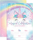 Your Main Event Prints Unicorn Birthday Invitation - Rainbow Party Invite - 20 Fill-In Style (Envelopes Not Included)
