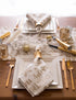 DII Gold Holiday Collage Christmas Table Runner, 14x72, Metallic Fabric Kitchen Décor