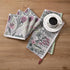 Set 8 100% 16x15 Inch Kitchen Towels of Cotton Hand Towels Dish Towels with Hanging Loop Absorbent Reusable