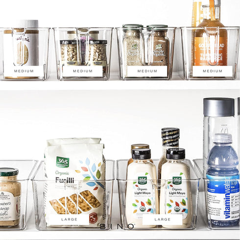 BINO Clear Storage Organizer | THE HOLDER COLLECTION | Smart Storage Bin Cabinet for Pantry Organization and Fridge