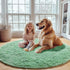 4ft, ONASAR Sage Green Round Area Rug Fluffy Soft Bedroom Circle Rugs for Kids Girls Boys Teen Dorm Room, Cute Furry