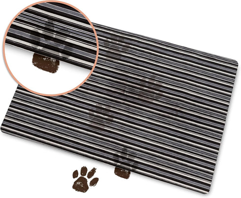 SoHome Ultra Thin Indoor Door Mat Kitchen Mat, Low Profile Stain Resistant Nonslip Design, 24"x35", Gray
