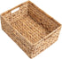 StorageWorks Jumbo Wicker Basket, Water Hyacinth with Built-in Handles for Organizing