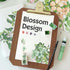 FMFUNCTEX Green White Kitchen Tier Curtains 24 Inch Length, Blossom Print Half Window Drapes for Bathroom