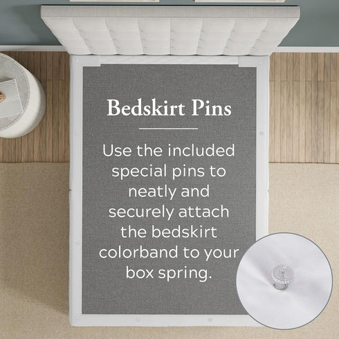 Bed Maker’s Bed Skirt, Never Lift Your Mattress, Mocha, 14 Inch Drop Length, Split Corners, Full