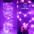 15 Packs 20 LED Purple Fairy Lights, Battery Operated 6.6ft Silver String Lights Waterproof for DIY Table Centerpieces