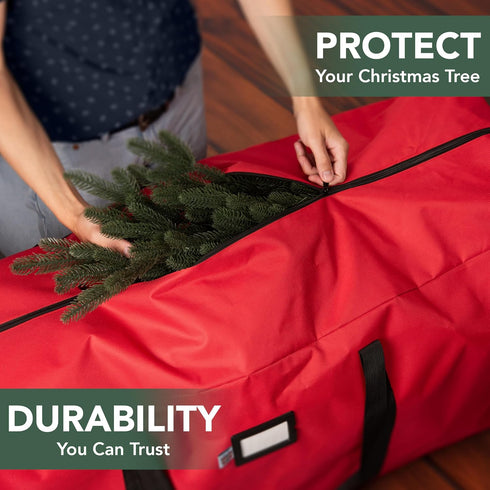 Holiday Cheer Christmas Tree Storage Bag – Heavy Duty Bag Fits Up to 9ft Tall Artificial Christmas Tree, Waterproof